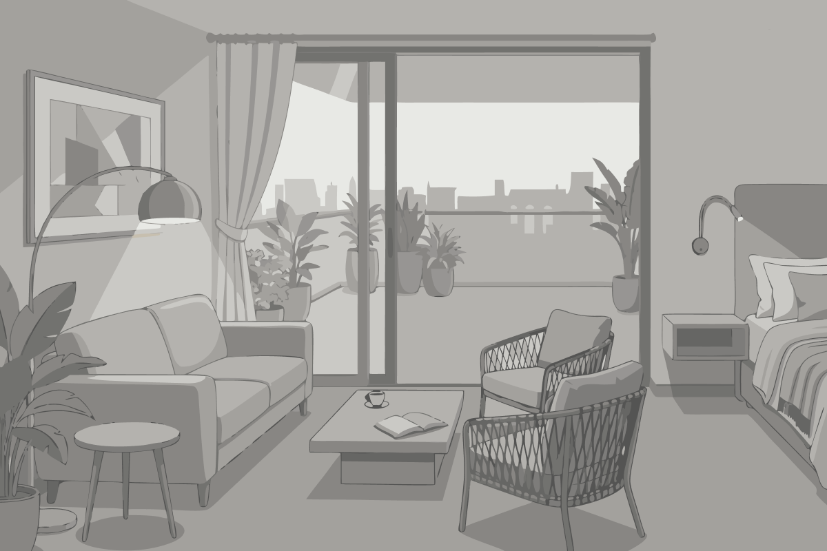 Chambre Double avec Toilettes sur Palier